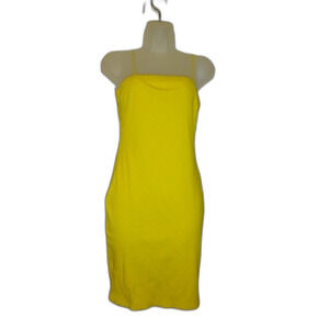 Active USA Medium Flourescent Yellow Mini Dress